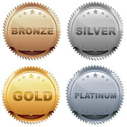 Gold Silver Bronze Platinum