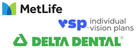 VSP Vision, Delta Dental, Nationwide dental, Metlife dental